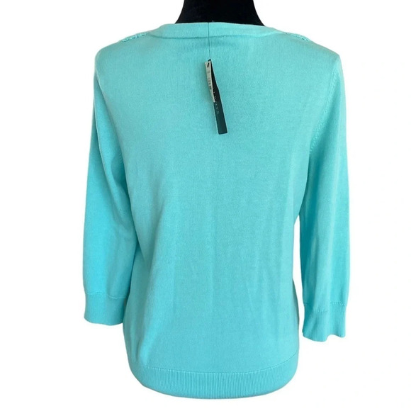 NWT Talbots Cardigan Sweater Cotton Rayon Blend size Medium - Picture 7 of 8